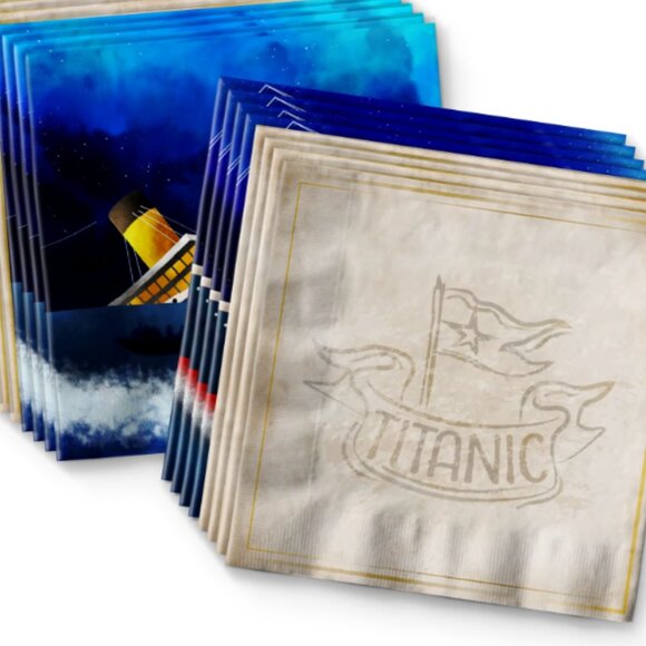 Titanic Birthday Party Tableware Bundle 16 Guest - Picture 4 of 5